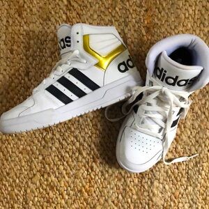 Adidas Entrap Mid Cloud White Gold Black Core Metallic Sneakers Men’s 7.5